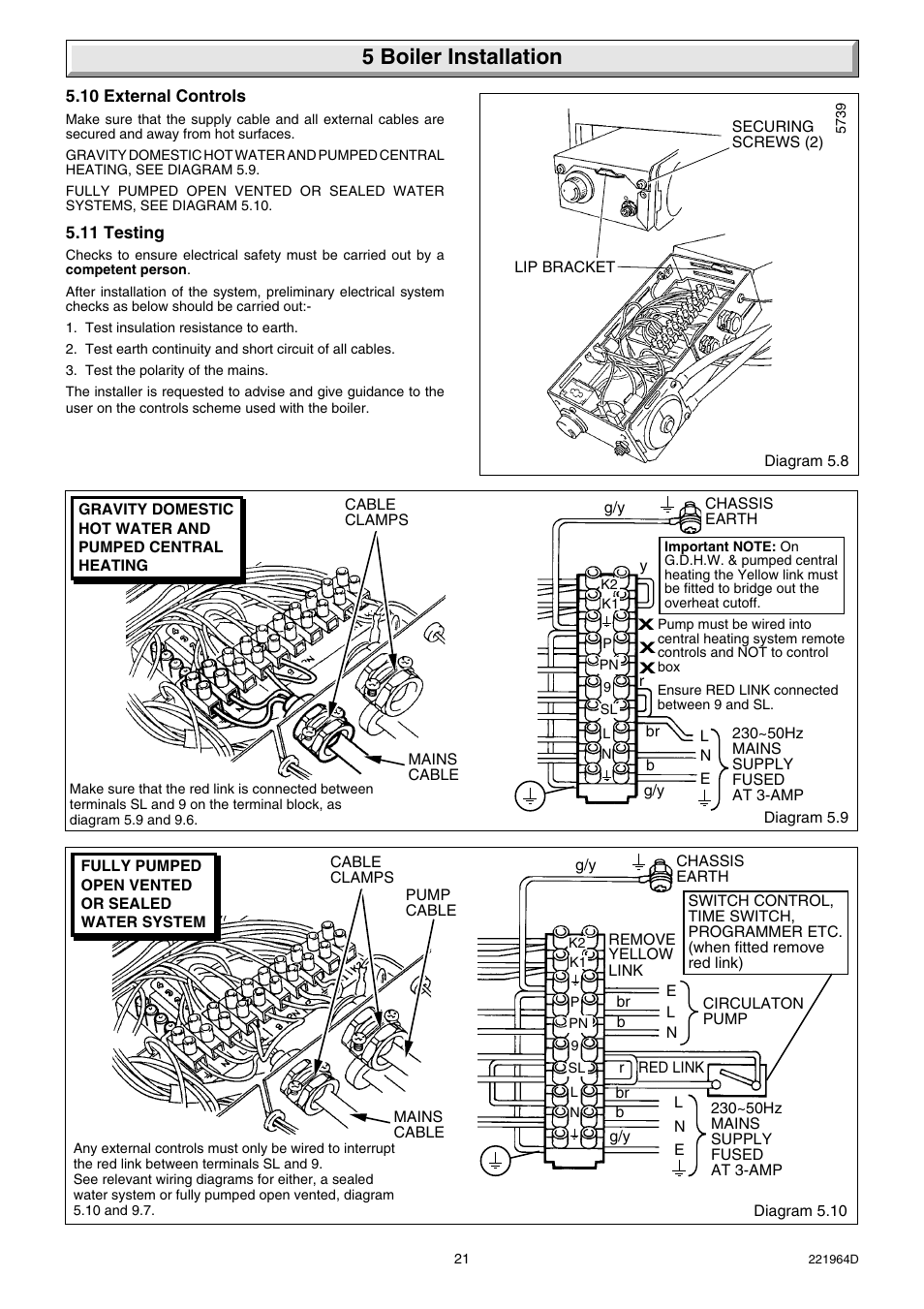 5 boiler installation | Glow-worm Ultimate 60FF User Manual | Page 21 / 40