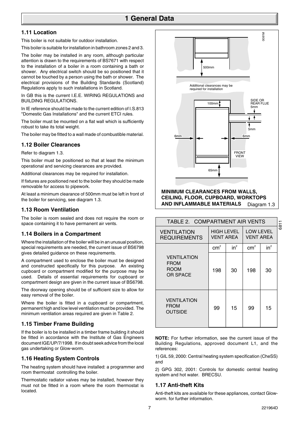 1 general data | Glow-worm Ultimate 60FF User Manual | Page 7 / 40