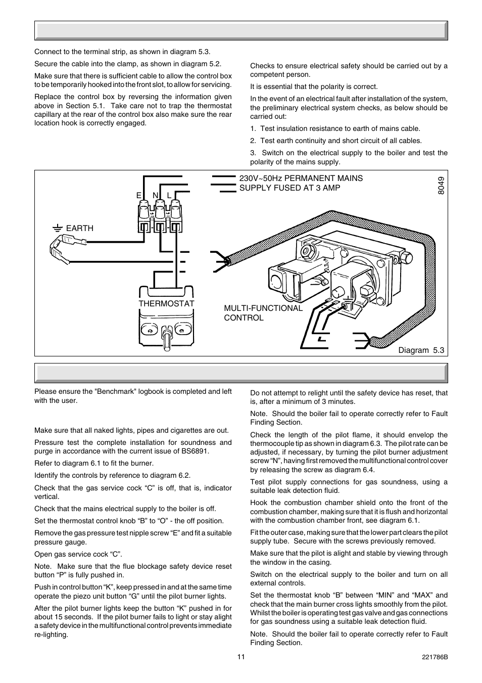 5 electrical connection, 6 commissioning | Glow-worm Ultimate 60CF User Manual | Page 11 / 20