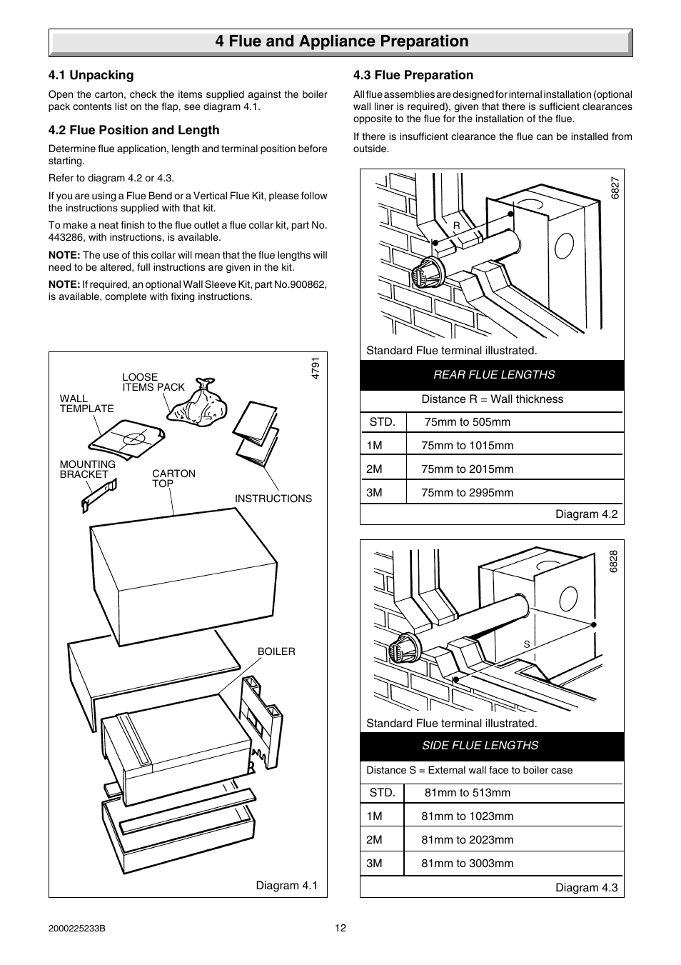 4 flue and appliance preparation | Glow-worm Ultimate 80FF User Manual | Page 12 / 36