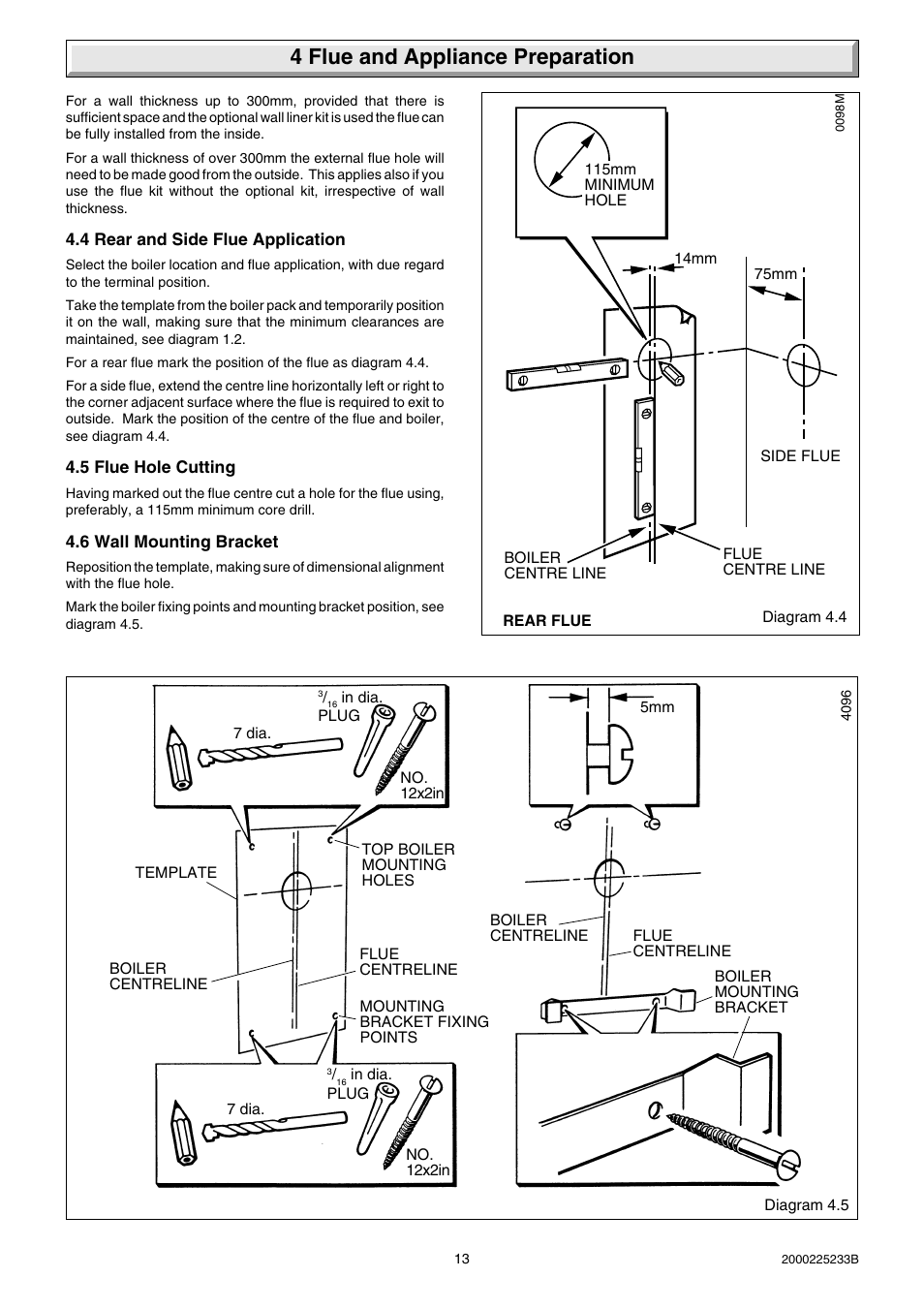 4 flue and appliance preparation | Glow-worm Ultimate 80FF User Manual | Page 13 / 36