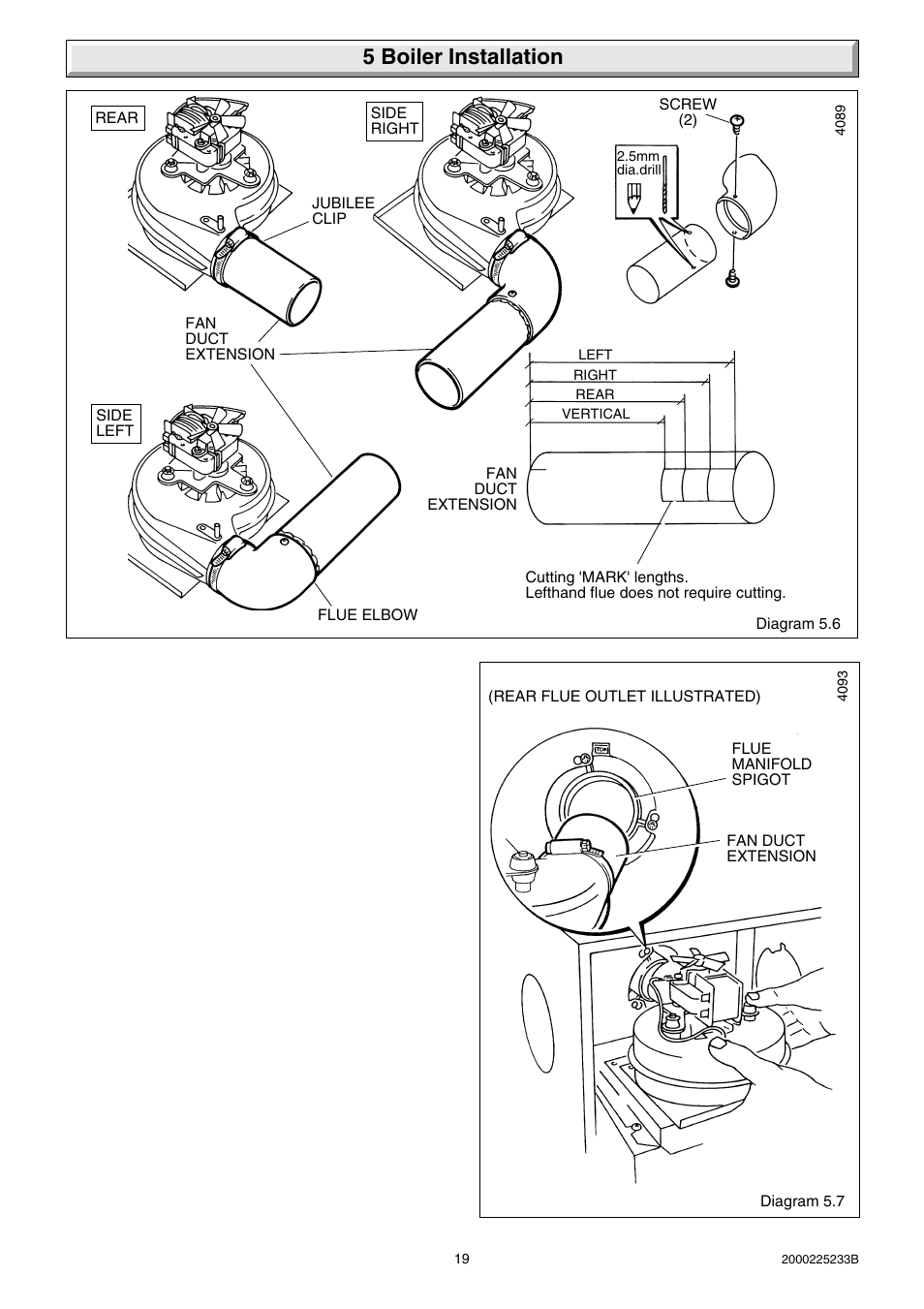 5 boiler installation | Glow-worm Ultimate 80FF User Manual | Page 19 / 36