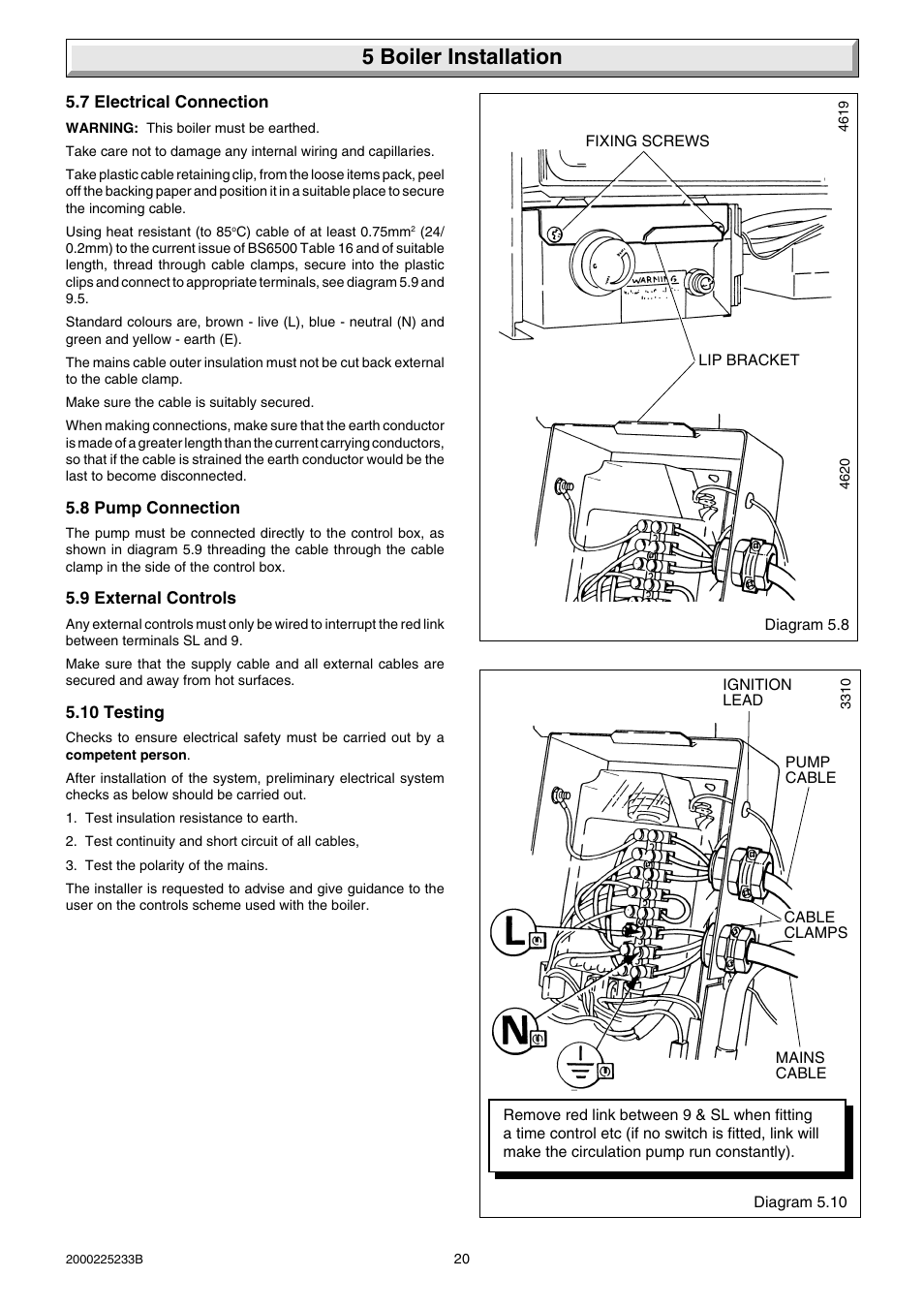 5 boiler installation | Glow-worm Ultimate 80FF User Manual | Page 20 / 36