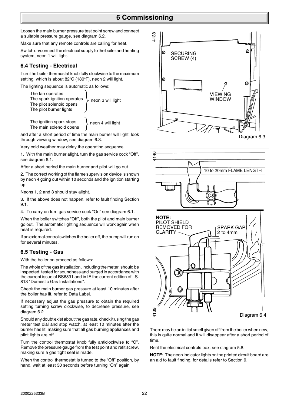 6 commissioning | Glow-worm Ultimate 80FF User Manual | Page 22 / 36