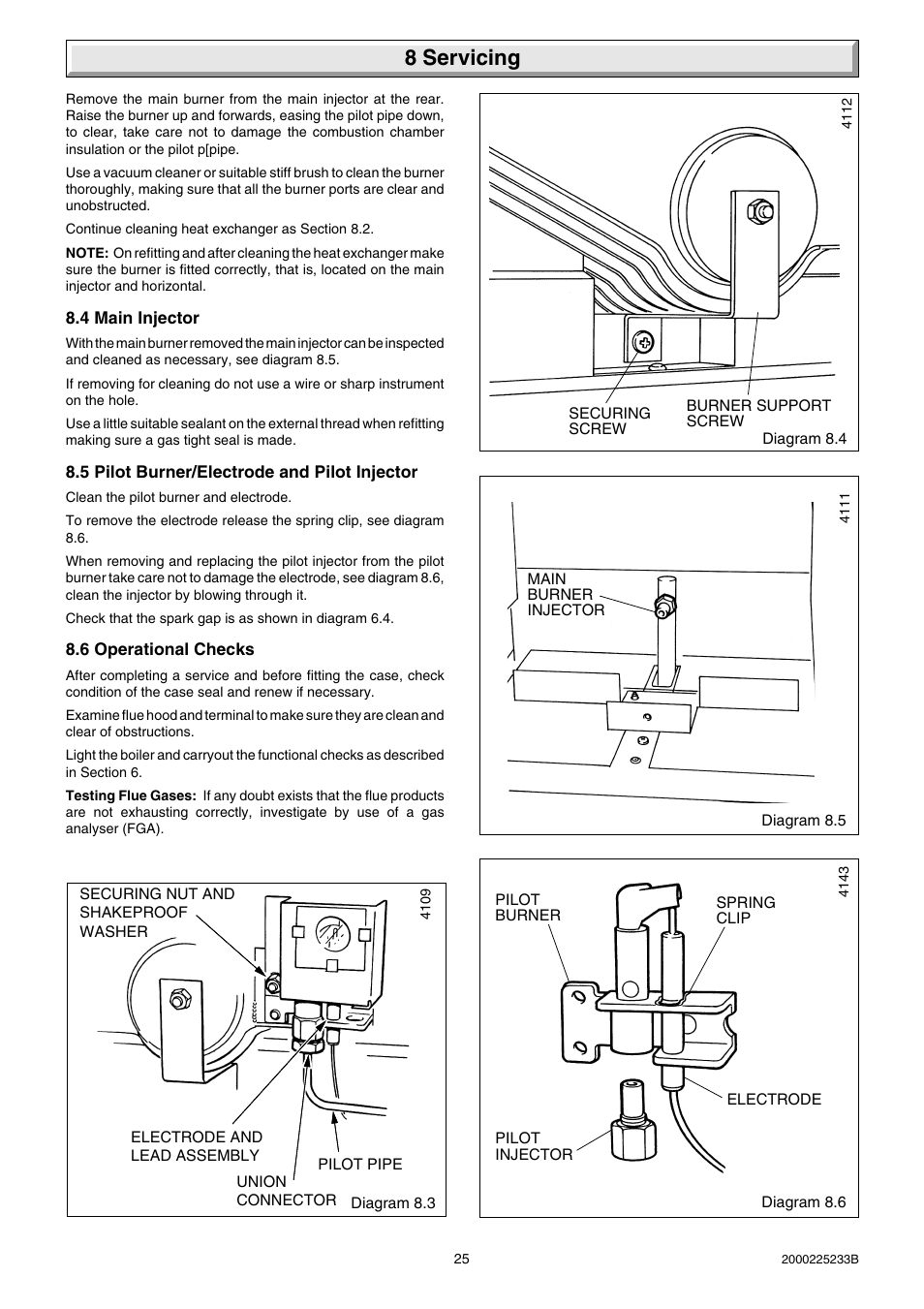 8 servicing | Glow-worm Ultimate 80FF User Manual | Page 25 / 36