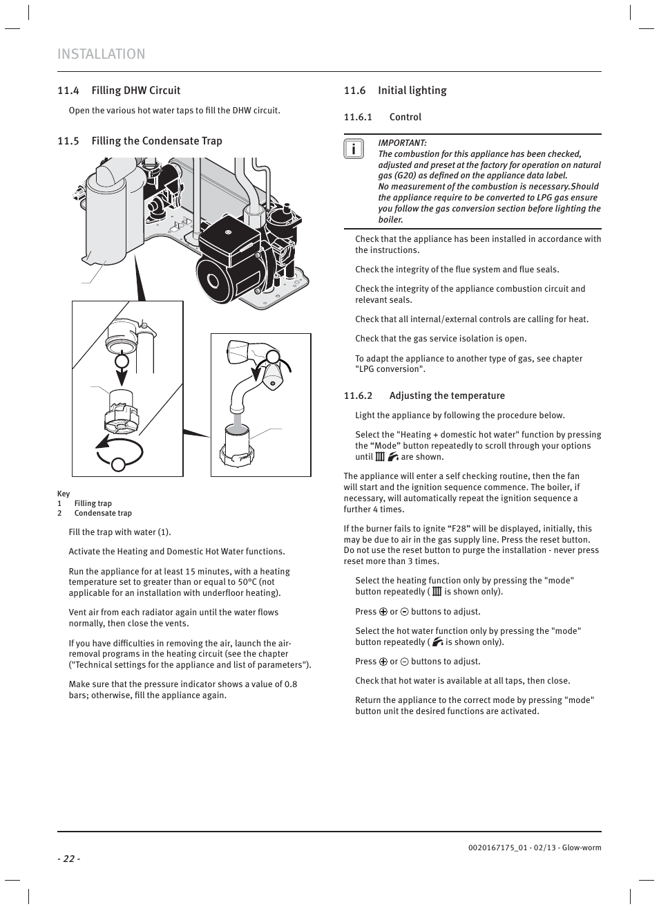 Installation | Glow-worm Ultimate c User Manual | Page 24 / 56