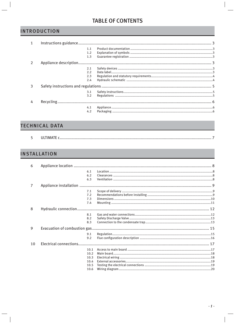 Glow-worm Ultimate c User Manual | Page 3 / 56