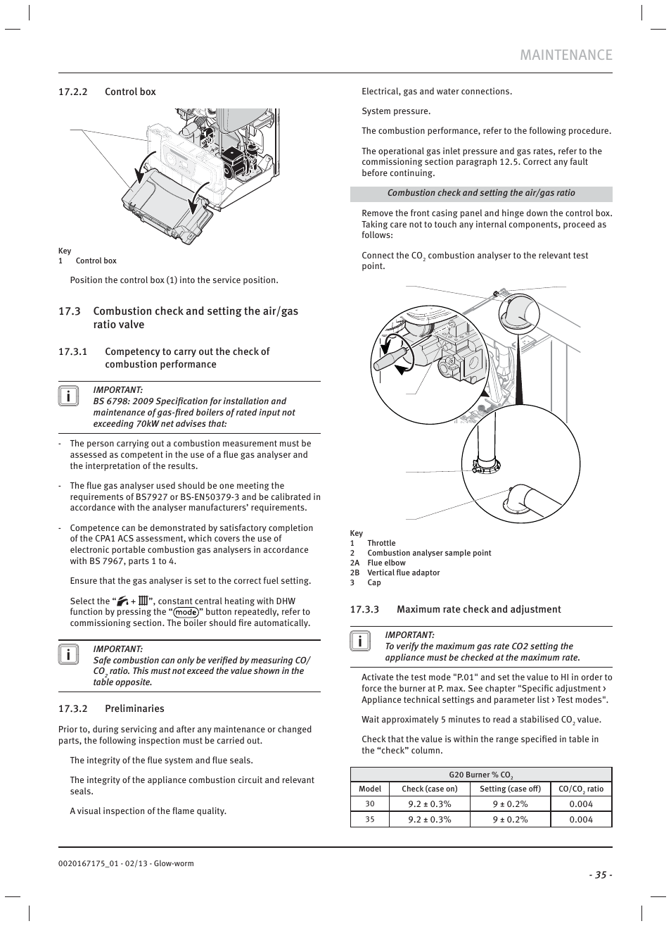 Maintenance | Glow-worm Ultimate c User Manual | Page 37 / 56