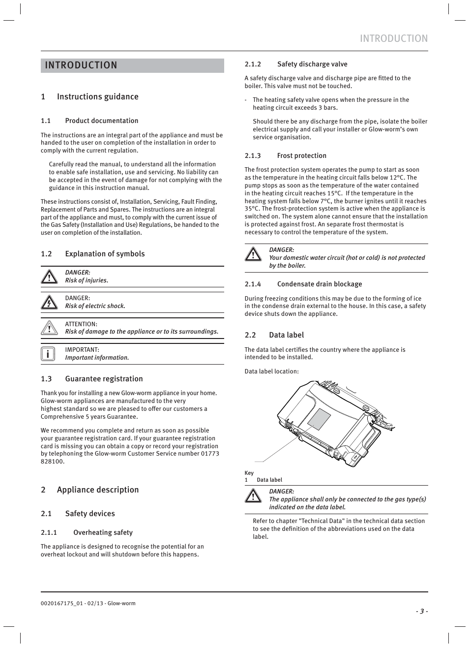 Introduction | Glow-worm Ultimate c User Manual | Page 5 / 56