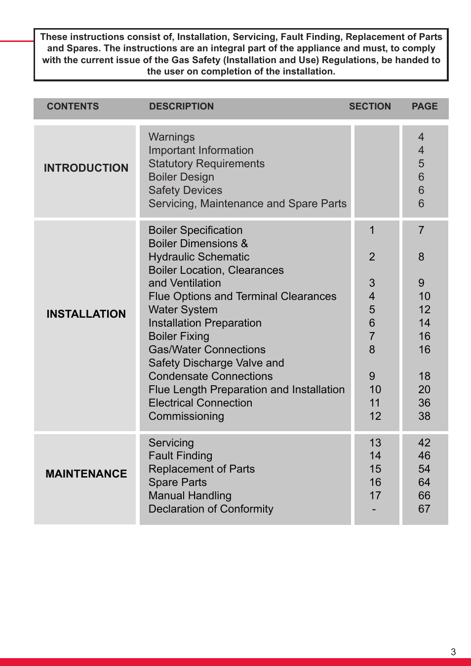 Glow-worm Ultracom cx User Manual | Page 3 / 68