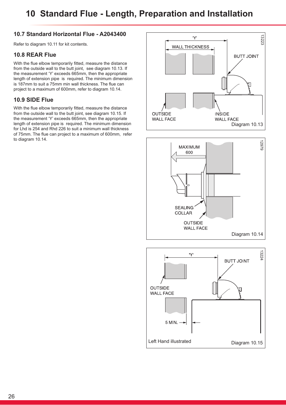 8 rear flue, 9 side flue | Glow-worm Ultracom cxi User Manual | Page 26 / 68
