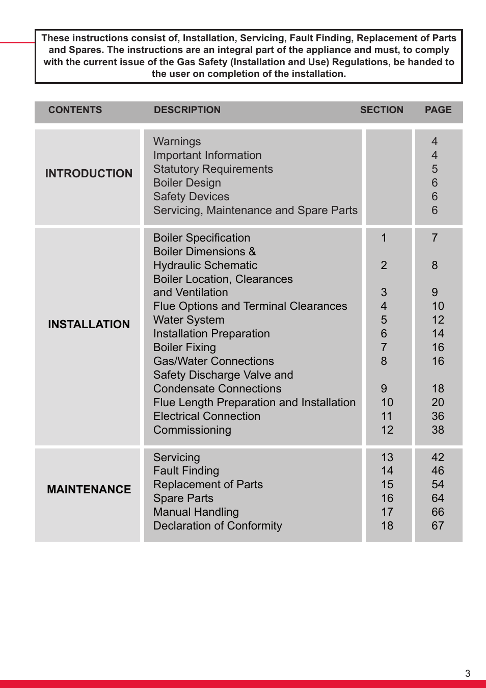 Glow-worm Ultracom cxi User Manual | Page 3 / 68