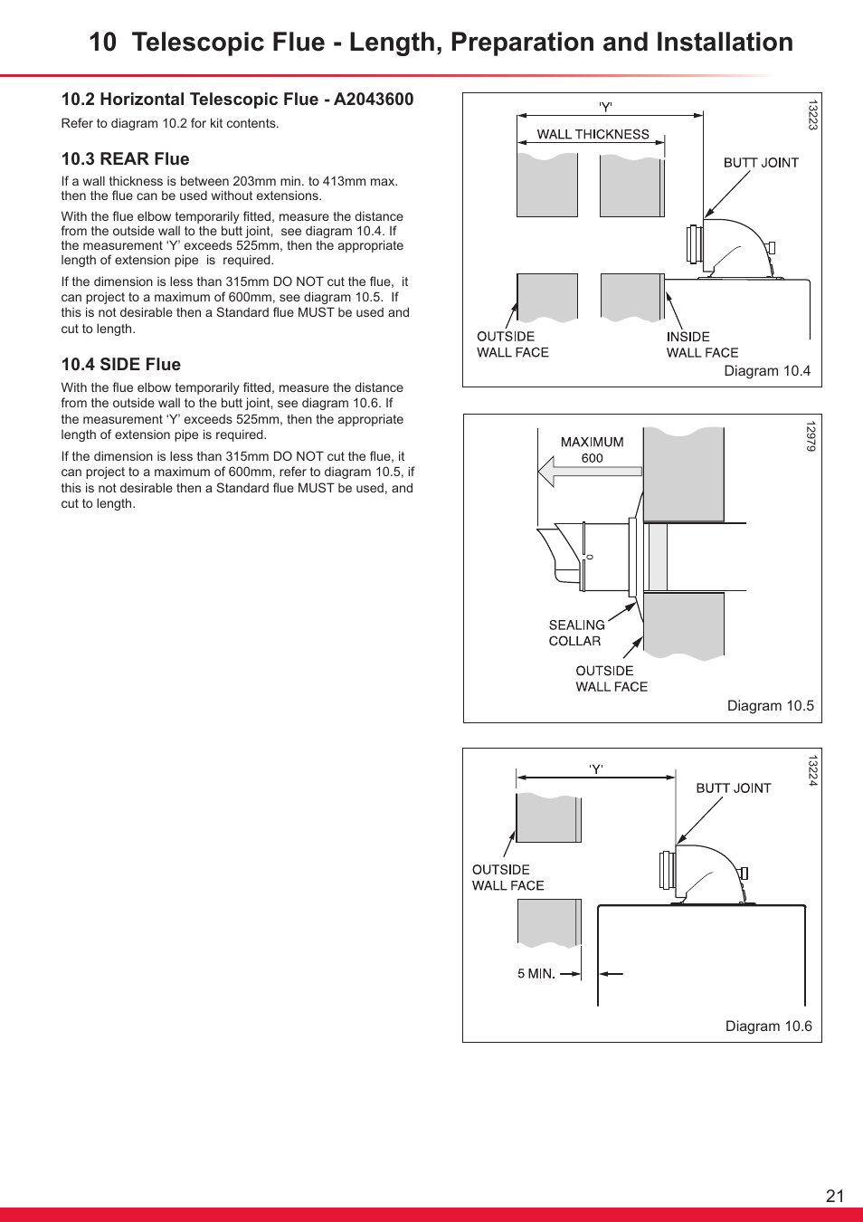 3 rear flue, 4 side flue | Glow-worm Ultracom sxi User Manual | Page 21 / 64