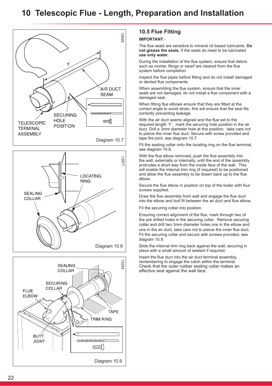 5 flue fitting | Glow-worm Ultracom sxi User Manual | Page 22 / 64