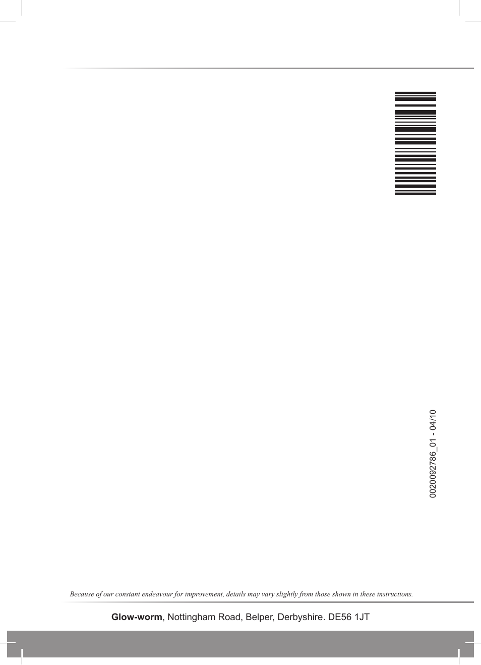 Glow-worm Ultracom2 sxi User Manual | Page 20 / 20