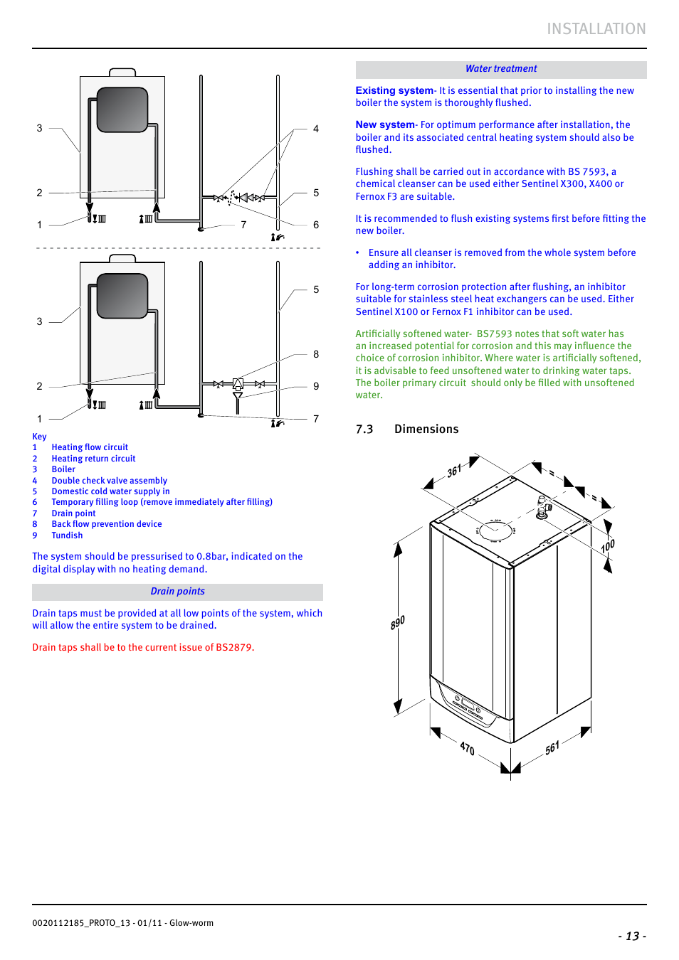 Installation | Glow-worm Ultracom2 35 Store User Manual | Page 15 / 68