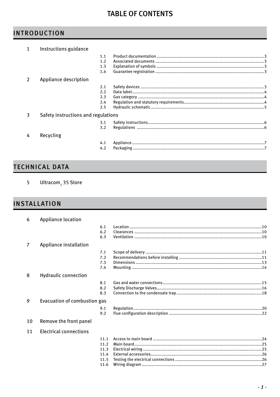 Glow-worm Ultracom2 35 Store User Manual | Page 3 / 68