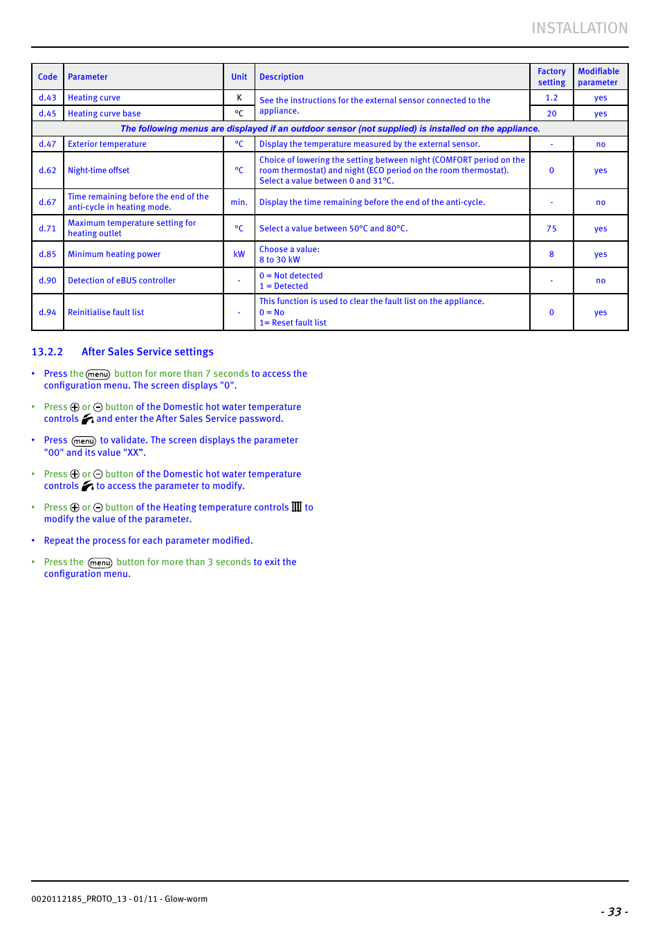 Installation | Glow-worm Ultracom2 35 Store User Manual | Page 35 / 68