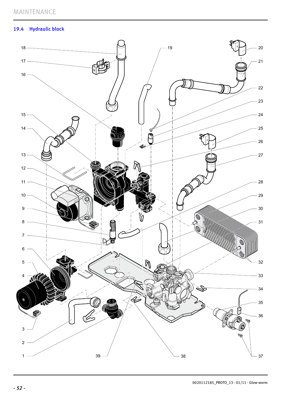 Maintenance | Glow-worm Ultracom2 35 Store User Manual | Page 54 / 68