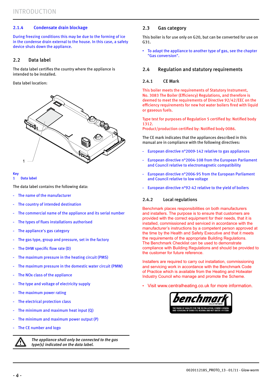 Introduction | Glow-worm Ultracom2 35 Store User Manual | Page 6 / 68