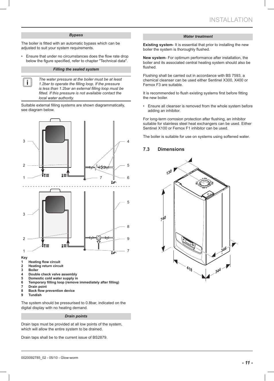 Installation | Glow-worm Ultracom2 sxi User Manual | Page 13 / 60