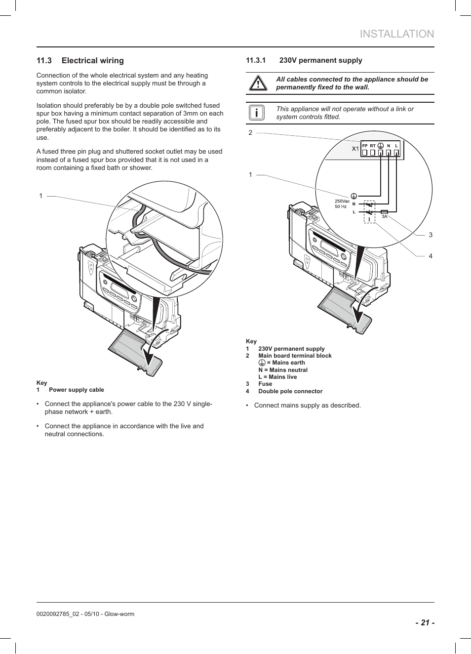 Installation | Glow-worm Ultracom2 sxi User Manual | Page 23 / 60