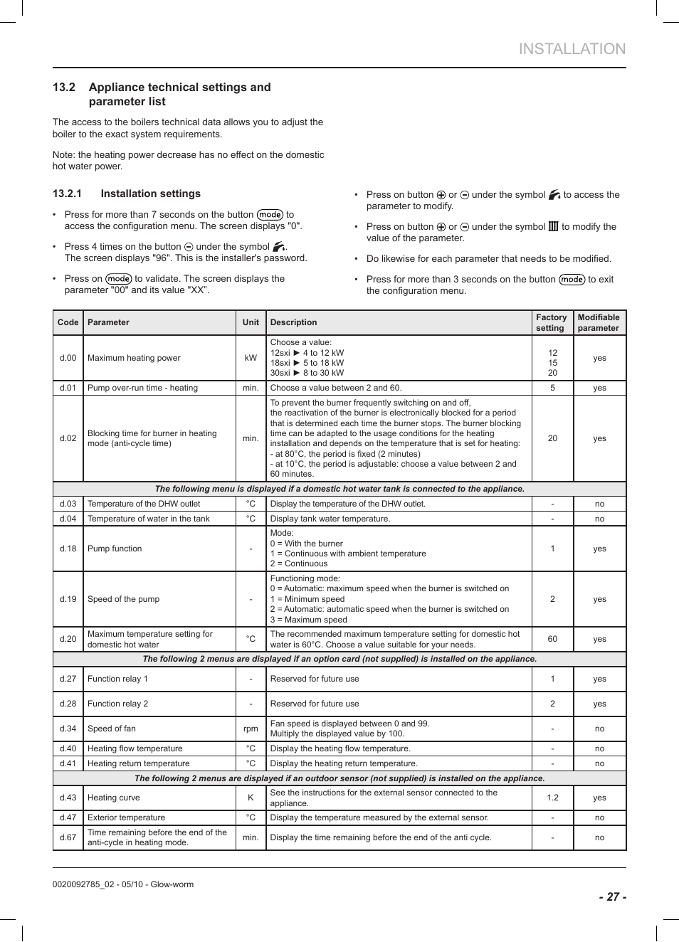 Installation | Glow-worm Ultracom2 sxi User Manual | Page 29 / 60