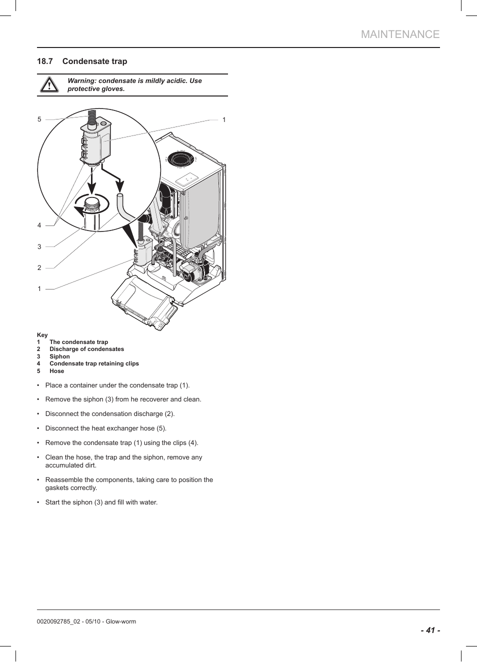 Maintenance | Glow-worm Ultracom2 sxi User Manual | Page 43 / 60