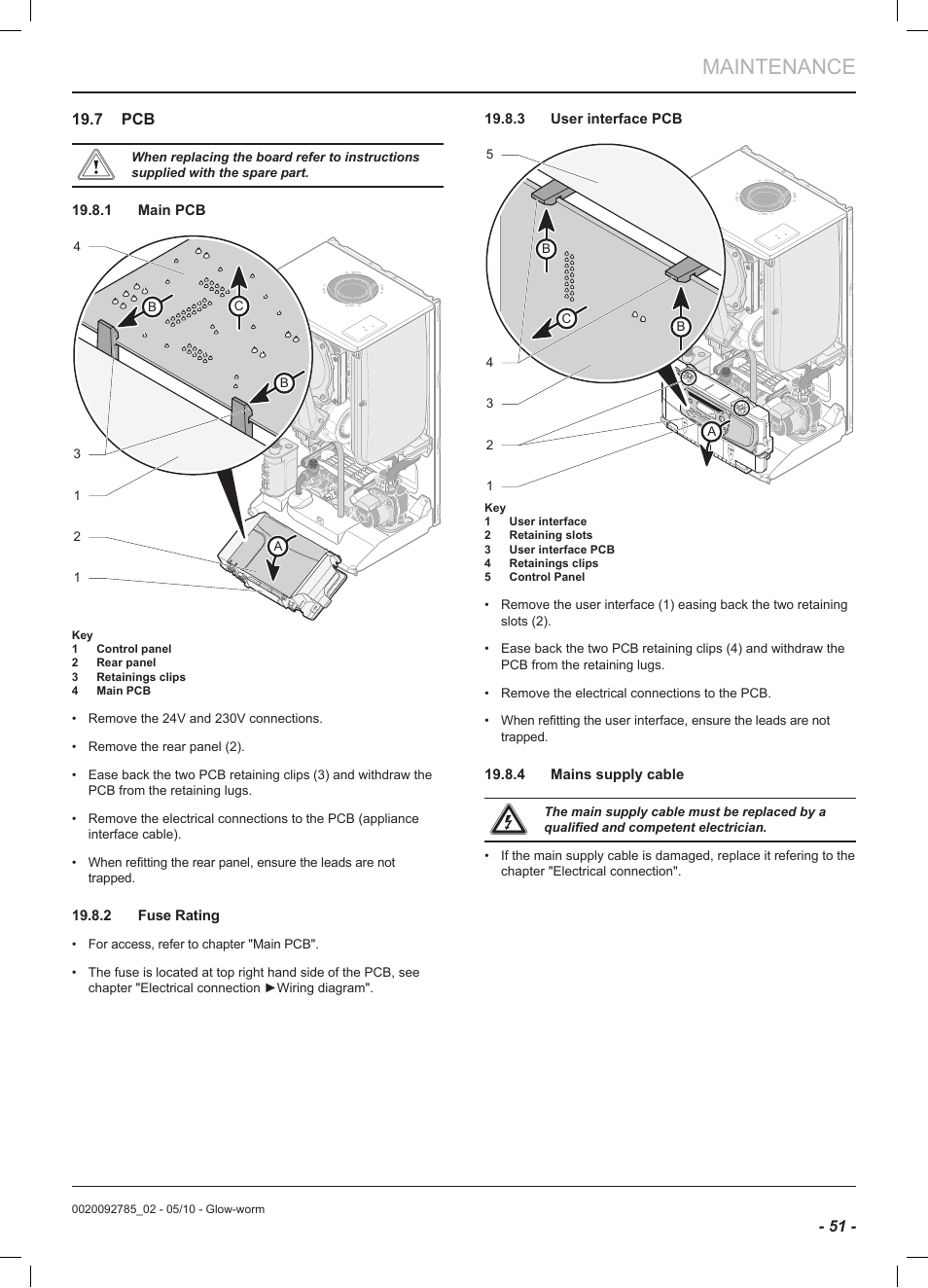 Maintenance | Glow-worm Ultracom2 sxi User Manual | Page 53 / 60