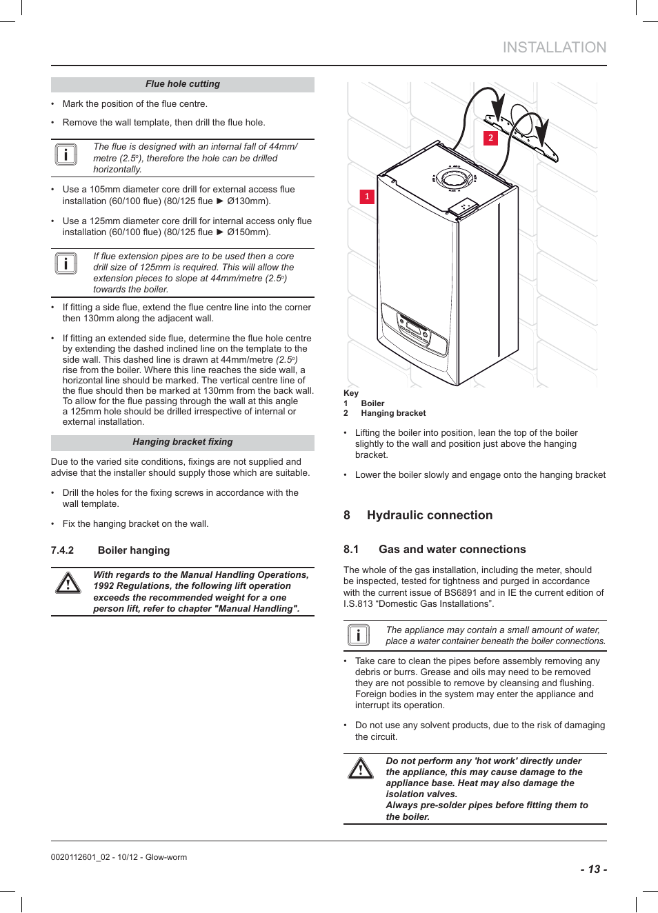 Installation | Glow-worm Ultracom2 cxi User Manual | Page 15 / 68