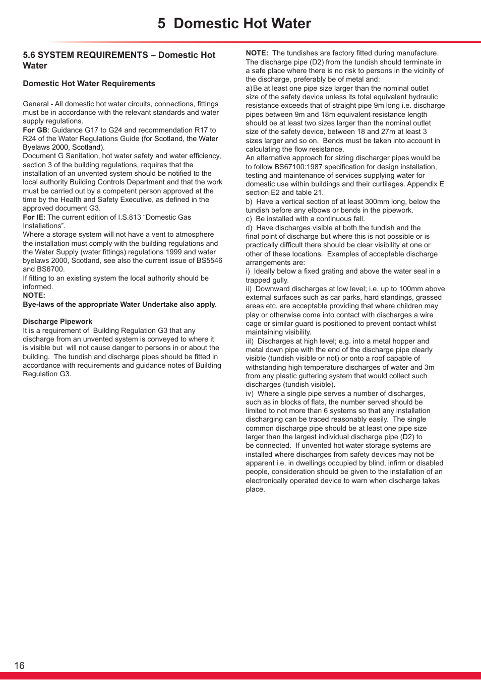 5 domestic hot water | Glow-worm Ultrapower sxi User Manual | Page 16 / 60