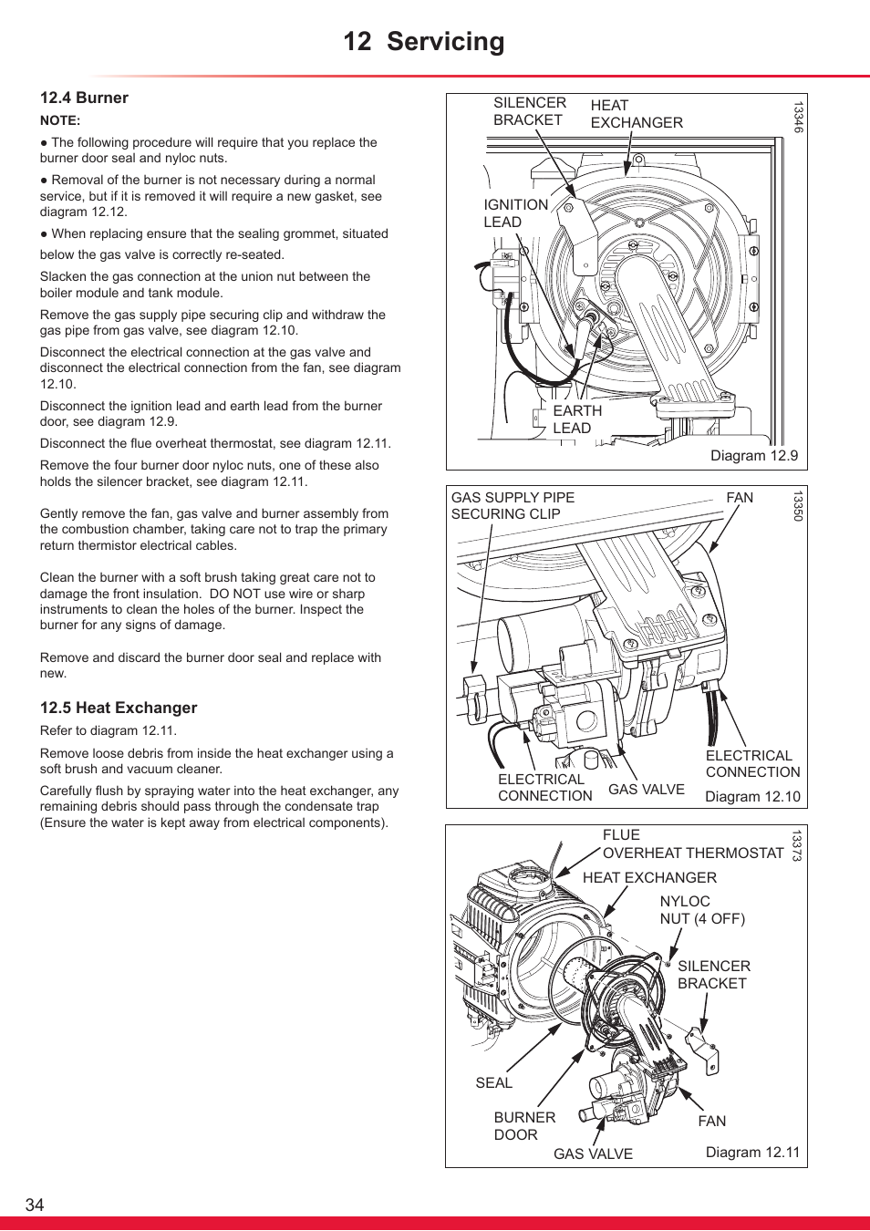 12 servicing | Glow-worm Ultrapower sxi User Manual | Page 34 / 60