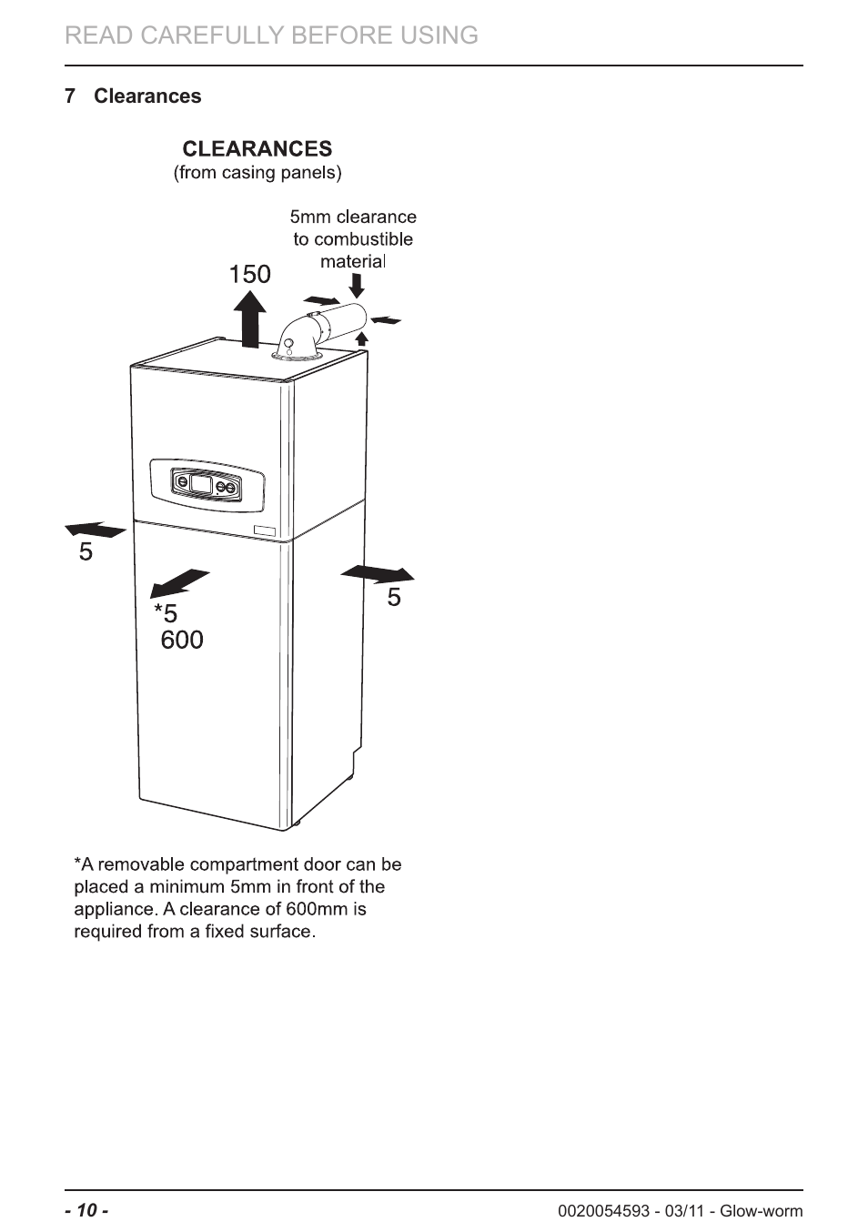 Read carefully before using | Glow-worm Ultrapower sxi User Manual | Page 10 / 24