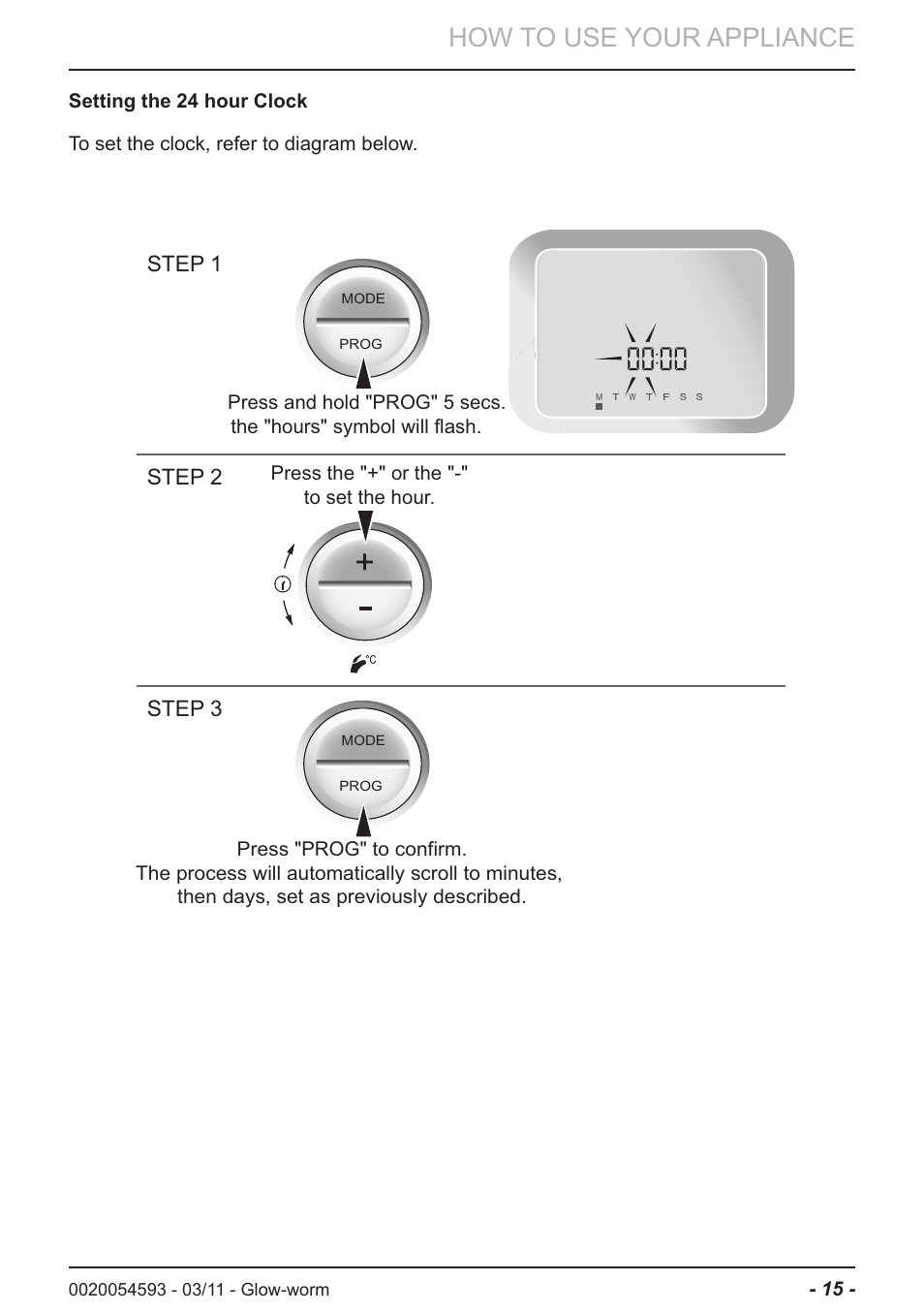 How to use your appliance | Glow-worm Ultrapower sxi User Manual | Page 15 / 24