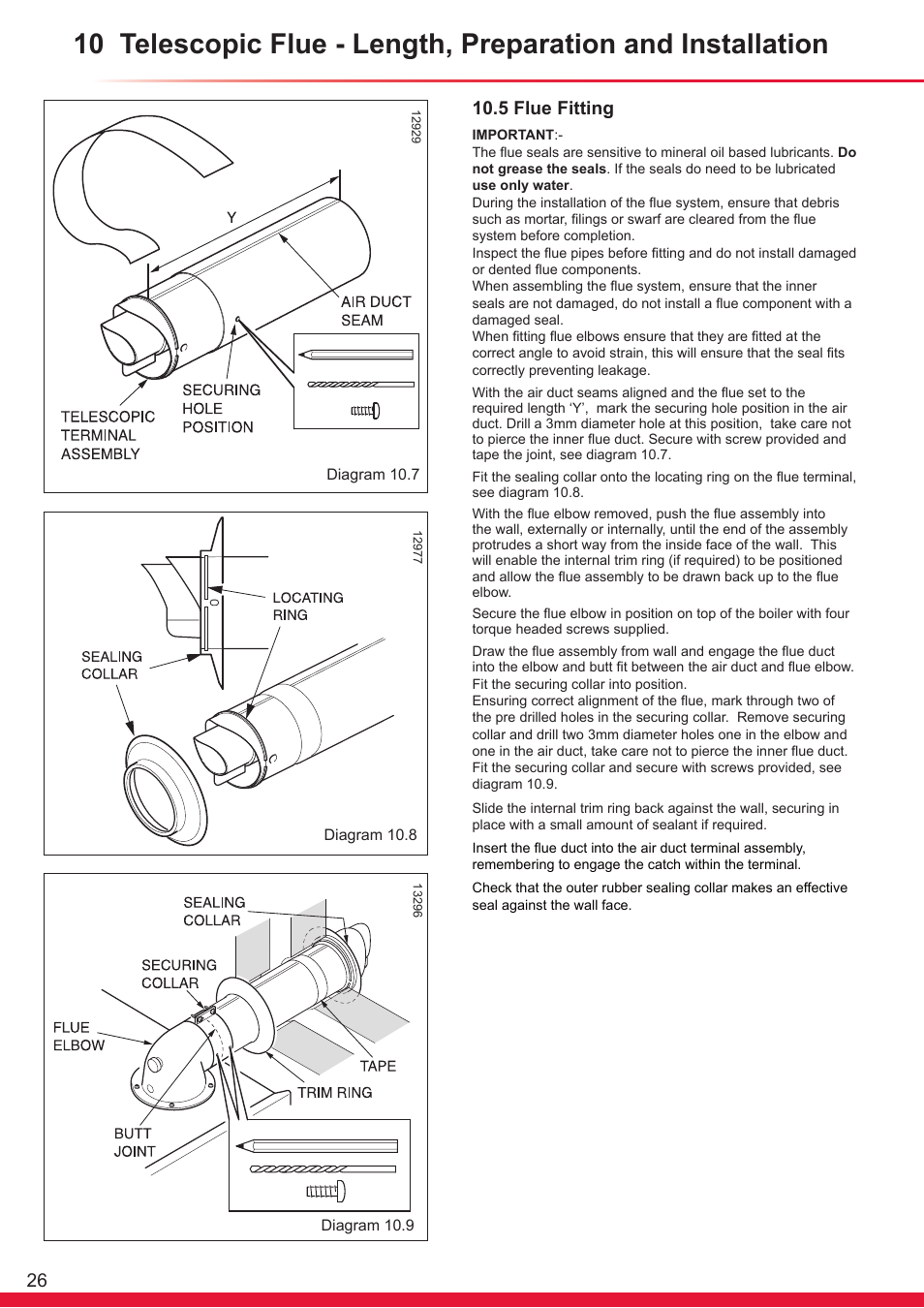 5 flue fitting | Glow-worm Ultrapower sxi Range User Manual | Page 26 / 72