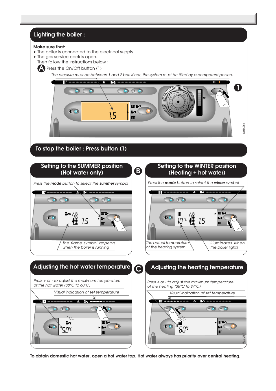 Controls and lighting | Glow-worm Xtrafast 96-120 User Manual | Page 5 / 40