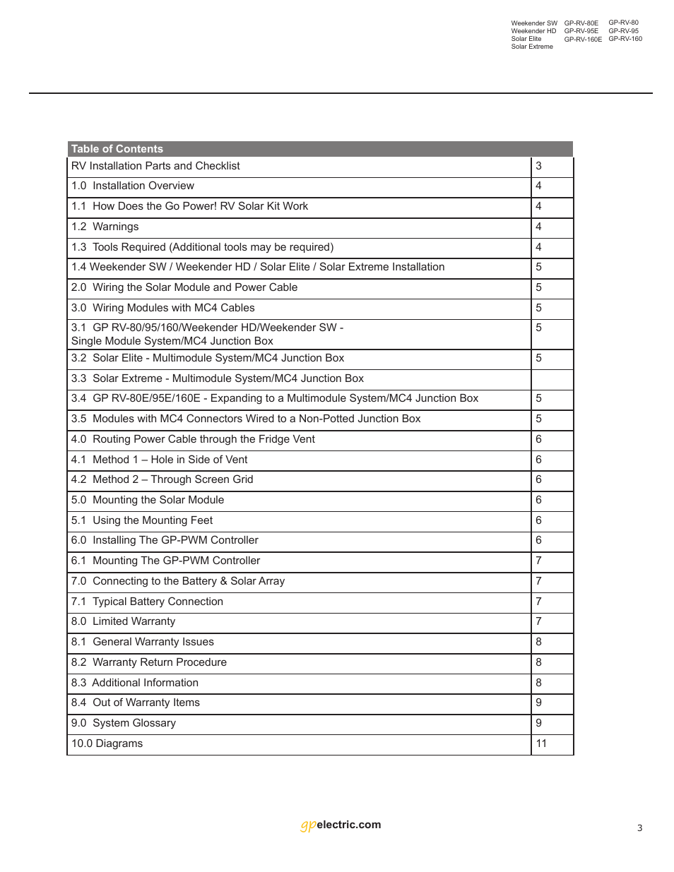 Go Power! Solar Extreme User Manual | Page 3 / 16