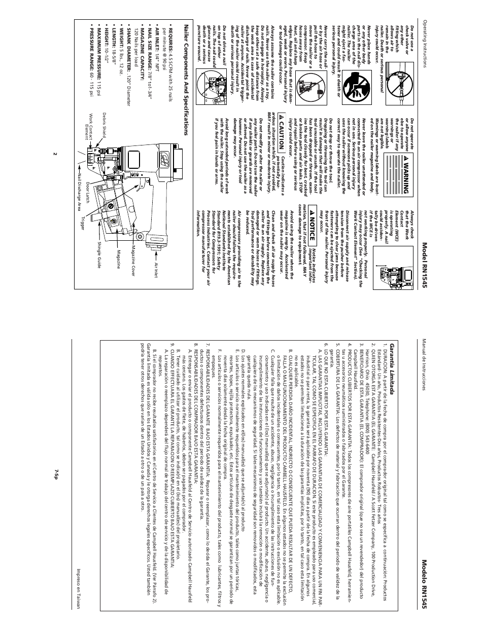 Campbell Hausfeld RN1545 User Manual | Page 2 / 12