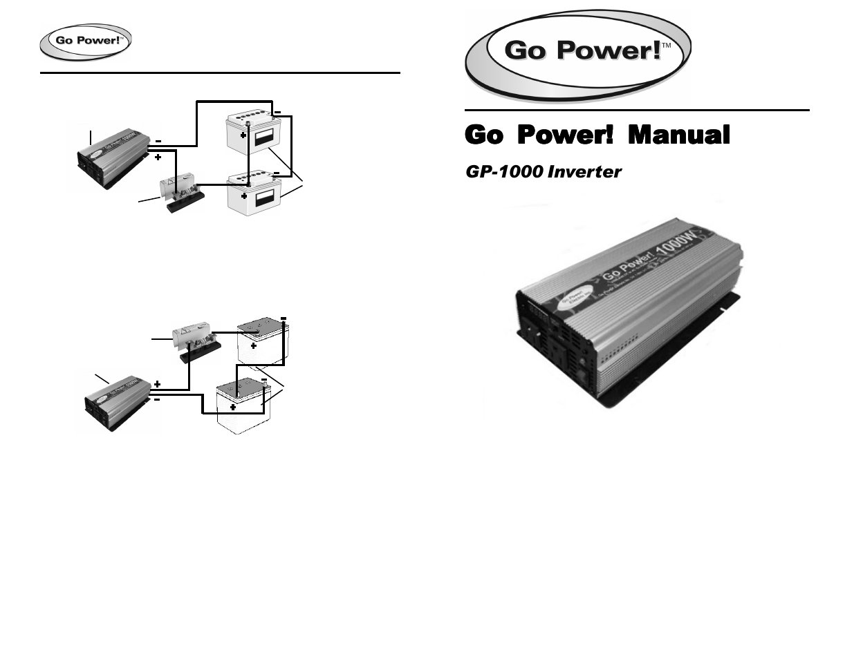 Go Power! GP-1000 User Manual | 6 pages