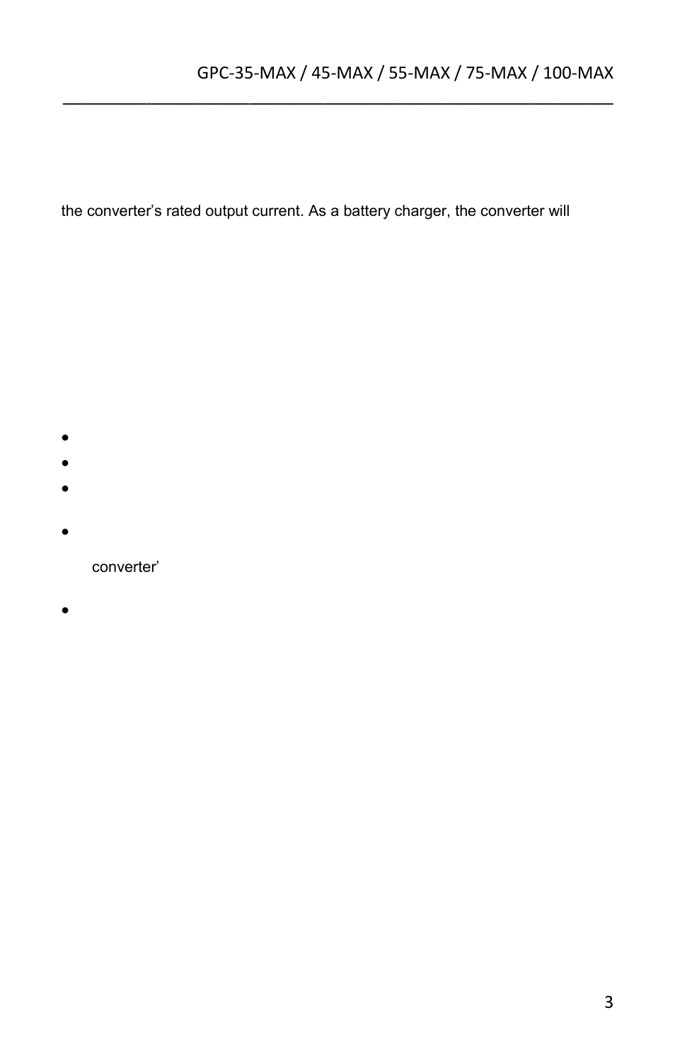 1 protection features | Go Power! GPC-35-MAX/ User Manual | Page 3 / 12
