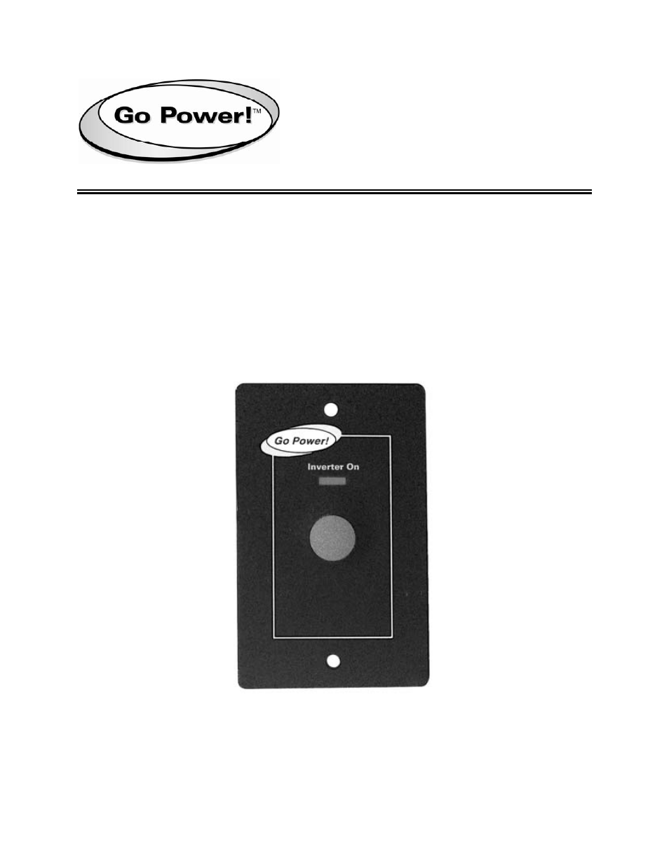 Go Power! GP-REMOTE User Manual | 4 pages