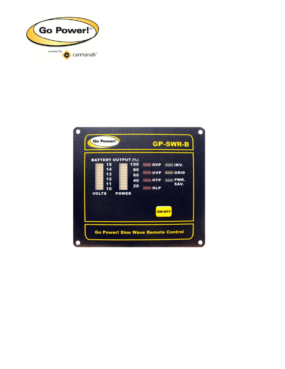 Go Power! GP-SWR-B User Manual | 3 pages