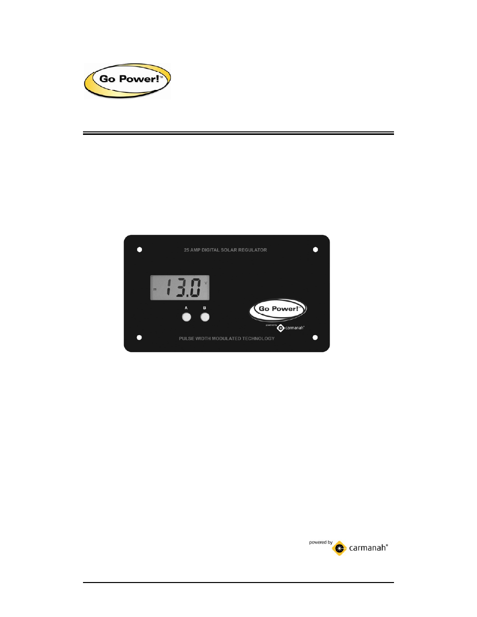 Go Power! GP-PWM-25 User Manual | 24 pages