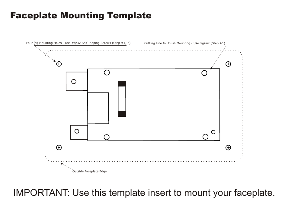 Faceplate mounting template | Go Power! GPR-25 User Manual | Page 17 / 17