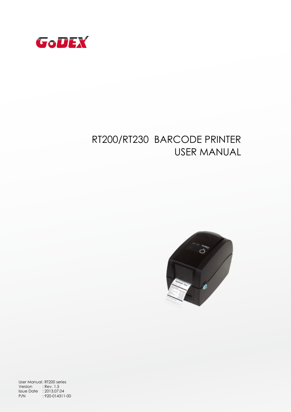GoDEX RT200 series User Manual | 52 pages