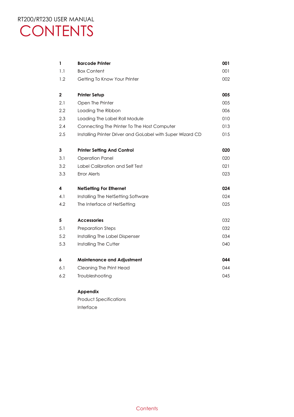 GoDEX RT200 series User Manual | Page 2 / 52