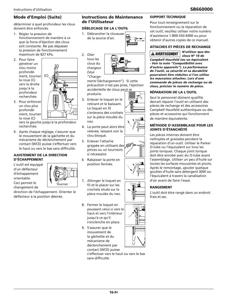 Campbell Hausfeld IN734600AV User Manual | Page 16 / 32