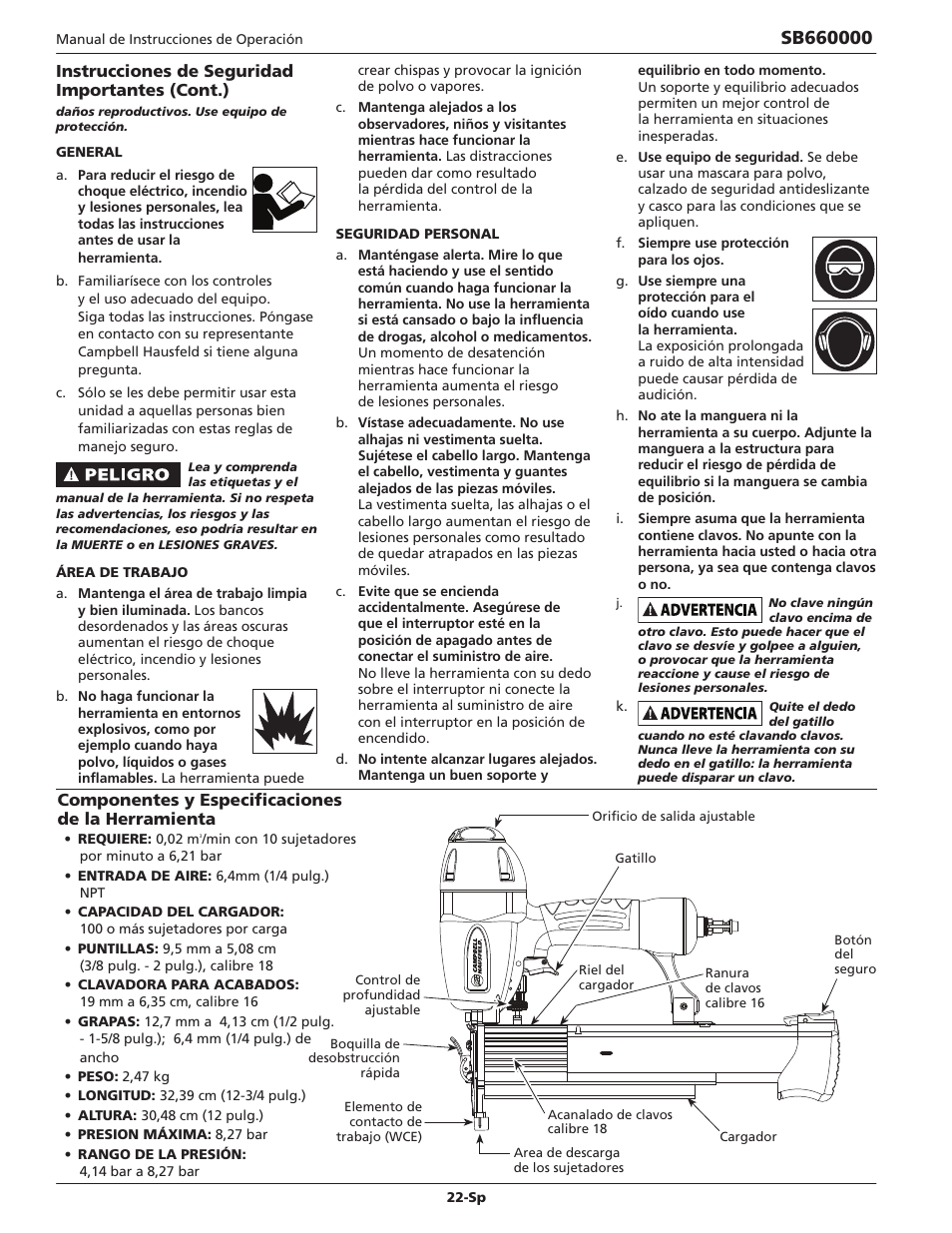 Campbell Hausfeld IN734600AV User Manual | Page 22 / 32