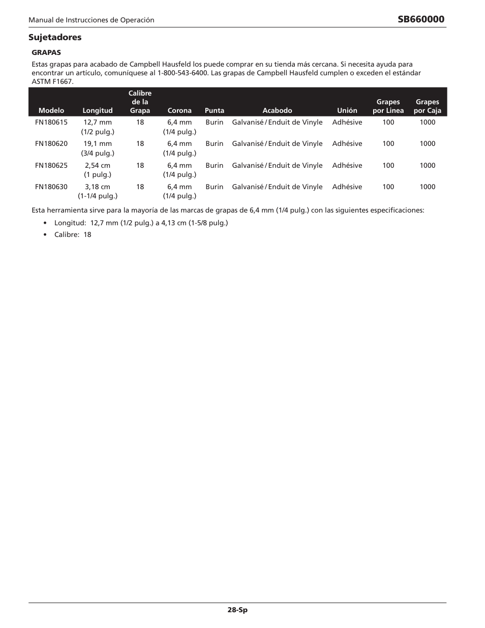 Campbell Hausfeld IN734600AV User Manual | Page 28 / 32