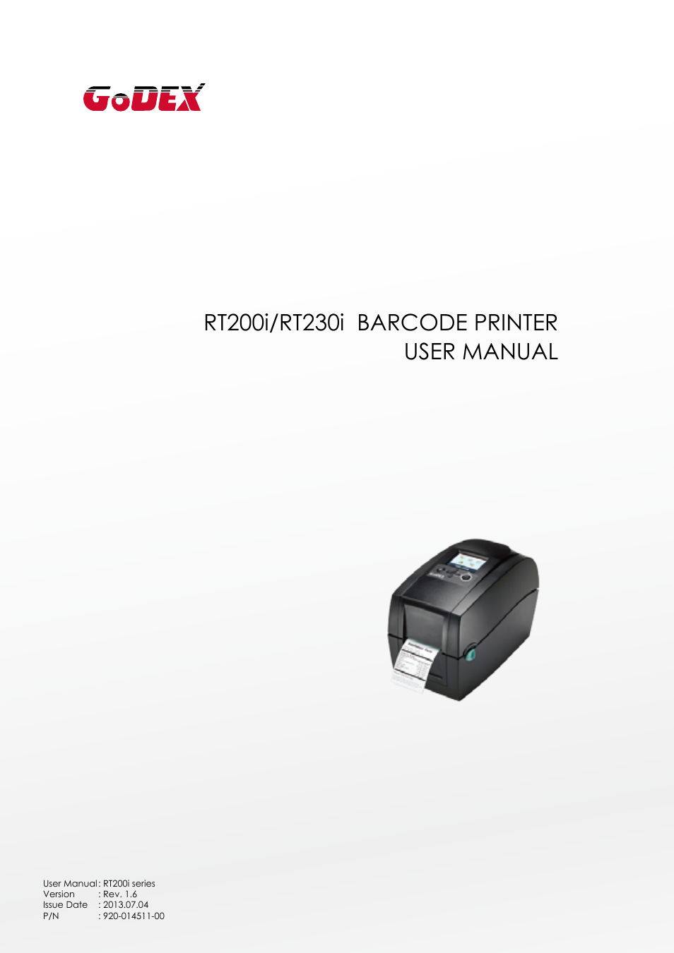 GoDEX RT200i series User Manual | 69 pages